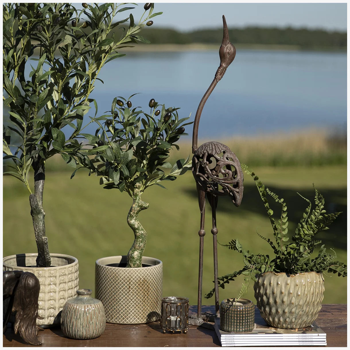 Blómapottur grænn - 3 stærðir