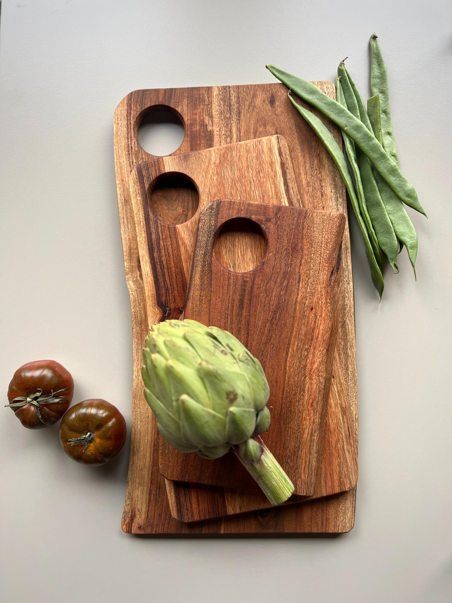 Skurðarbretti og framreiðslubakki - 20x40 cm