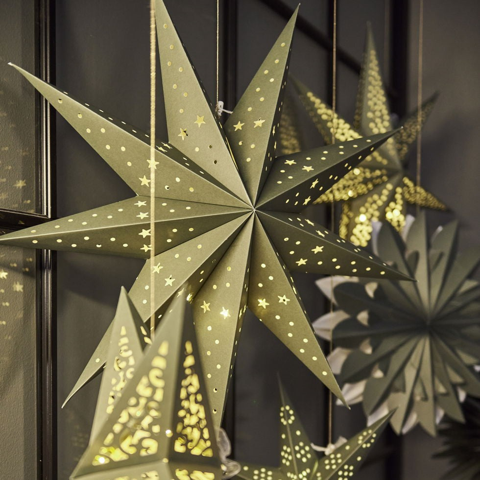 Jólastjarna græn - 60 cm