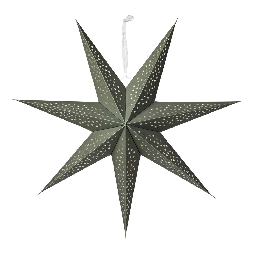 Jólastjarna græn - 60 cm