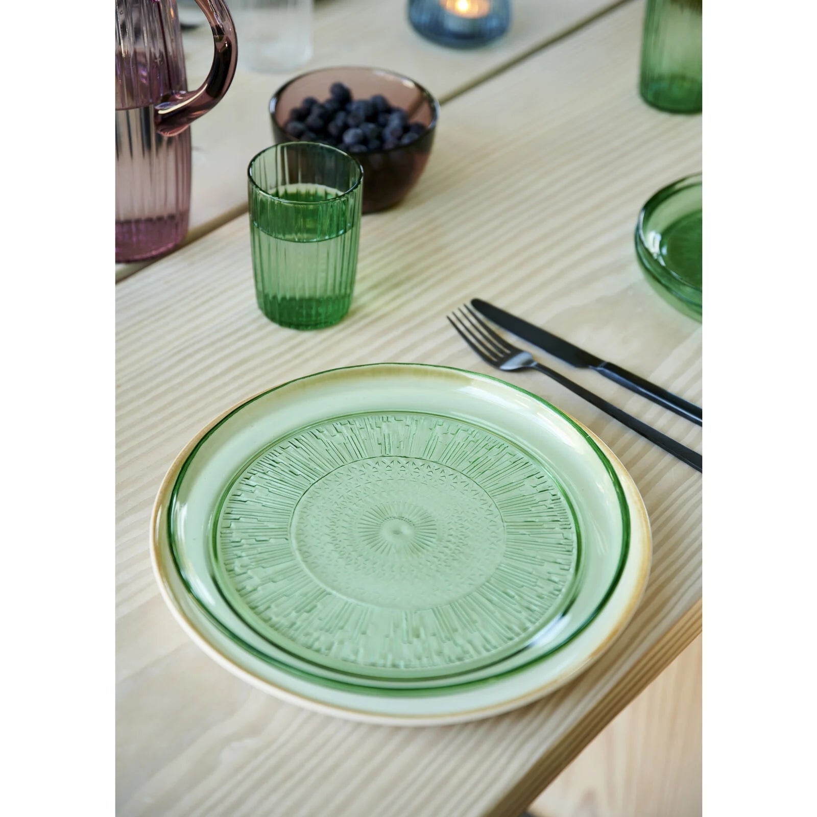 Kusintha hliðardiskur grænn - 18 cm