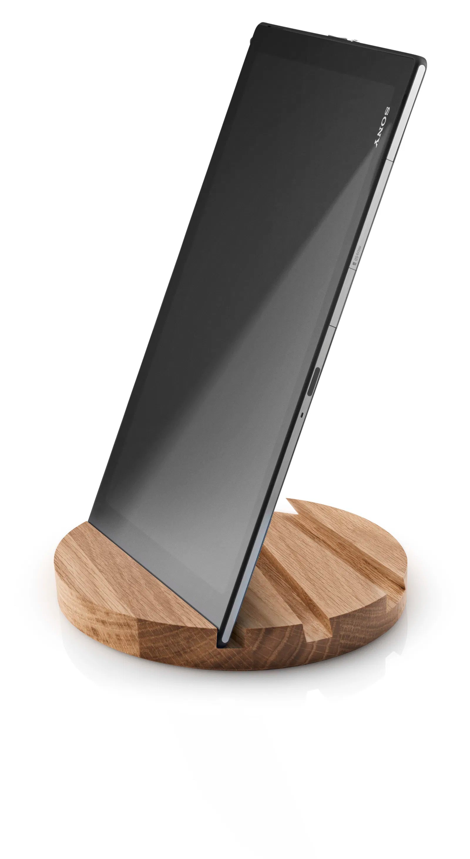 Hitaplatti og snjalltækjastandur - eik