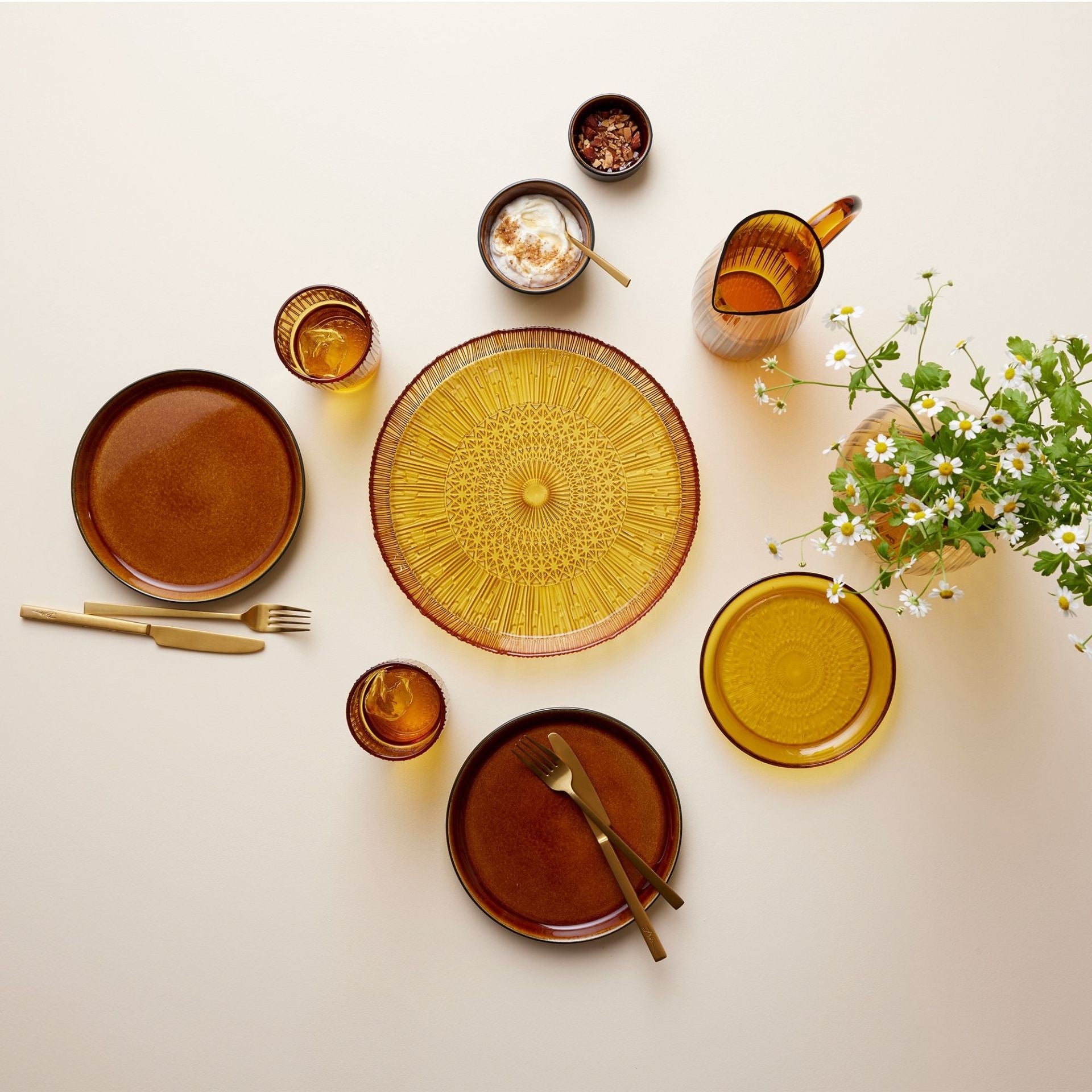 Kusintha glas 4/pk - amber