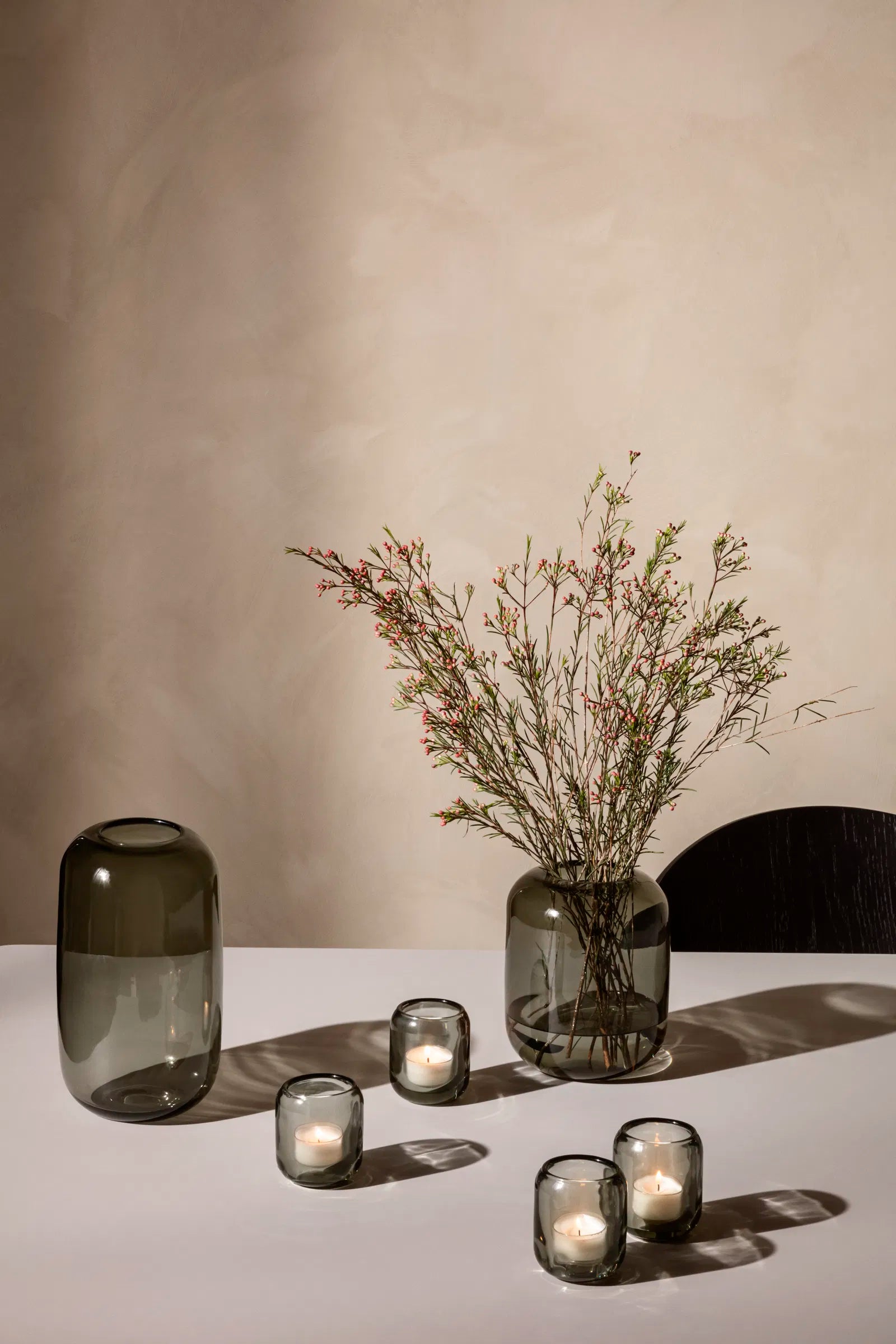 Acorn glervasi 16,5 cm - stone