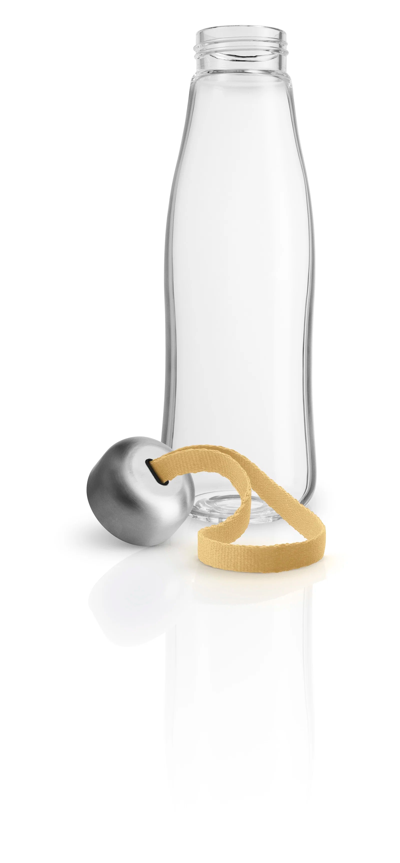 Vatnsflaska gler 0,5 ltr. - gult band