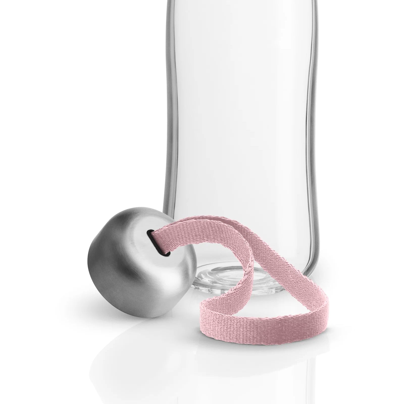 Vatnsflaska gler 0,5 ltr. - bleikt band