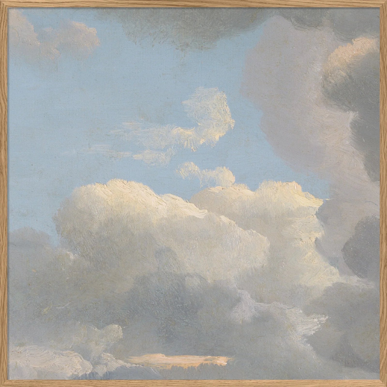 Clouds I í eikarramma- 30x30 cm