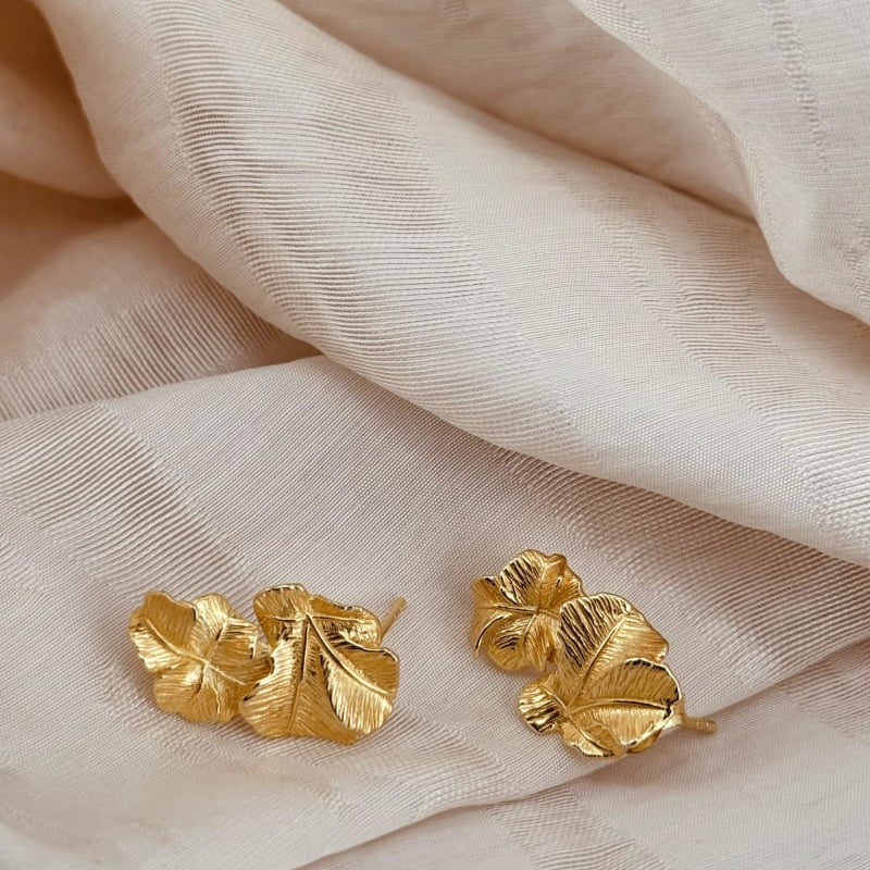 Folio eyrnalokkar stórir - gullhúðaðir