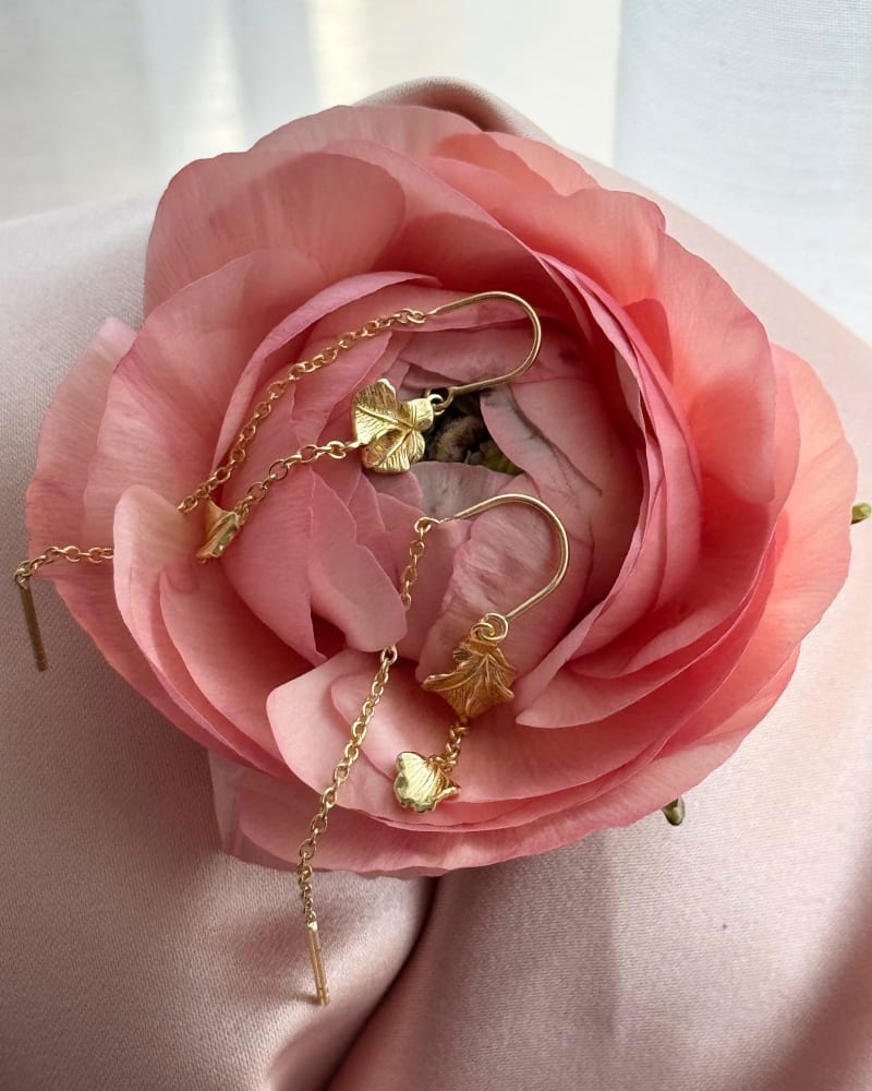 Folio eyrnalokkar þræddir - silfur