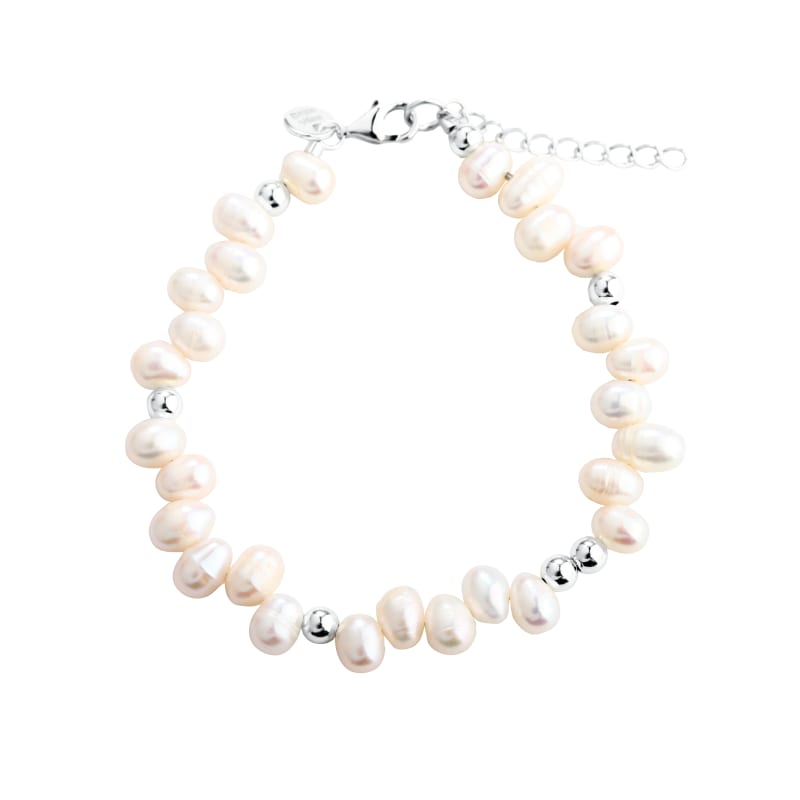 Lunella perluarmband - silfur