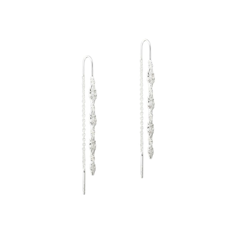 New Mila eyrnalokkar þræddir - silfur