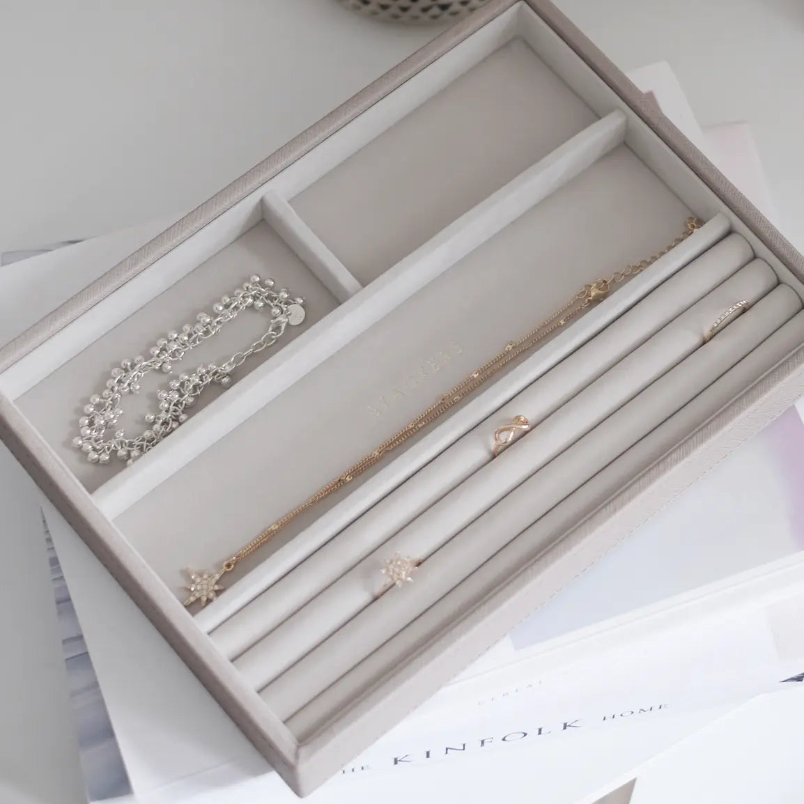 Skartgripaskrín classic - 4 hólfa