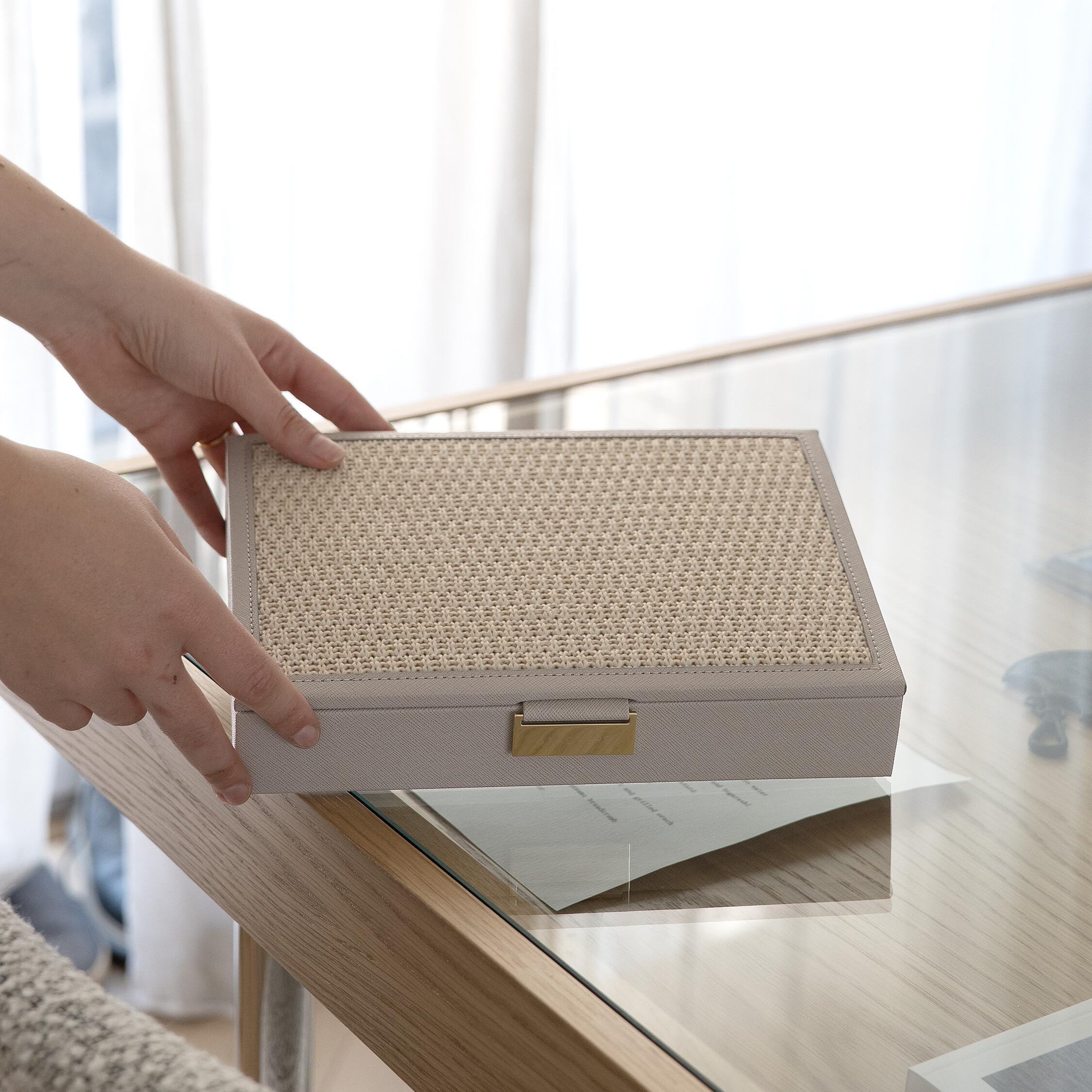 Skartgripaskrín classic - Raffia lok