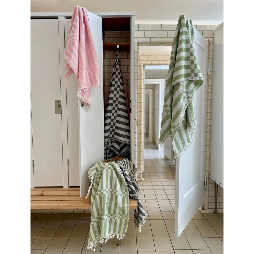 Handklæði Brautin - grænt - 90x170 cm