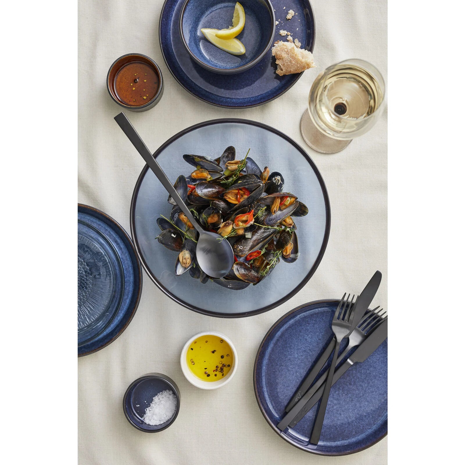 Gastro hliðardiskur svartur/dökkblár - 17 cm