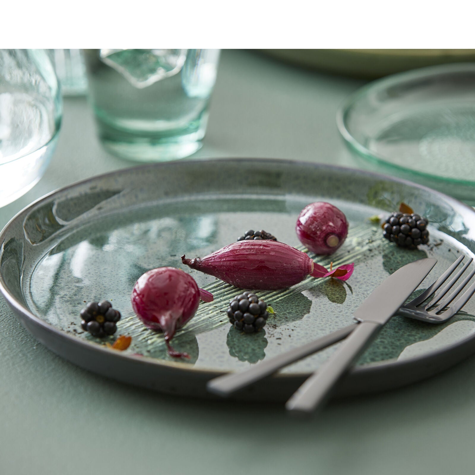 Gastro hliðardiskur svartur/grænn - 17 cm