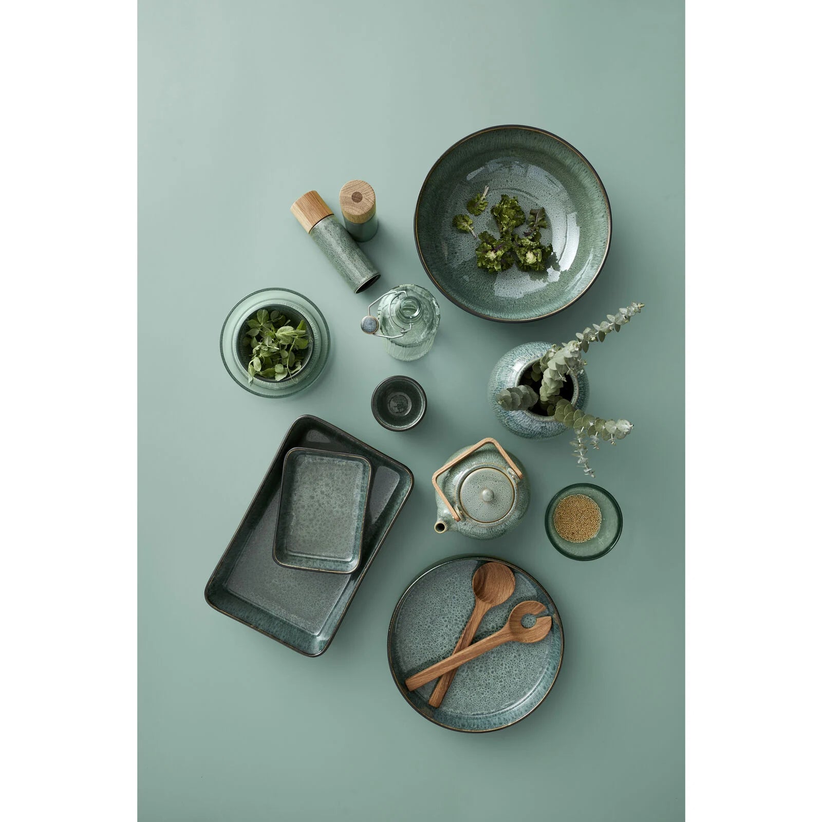 Gastro salatskál 30 cm - svört/græn