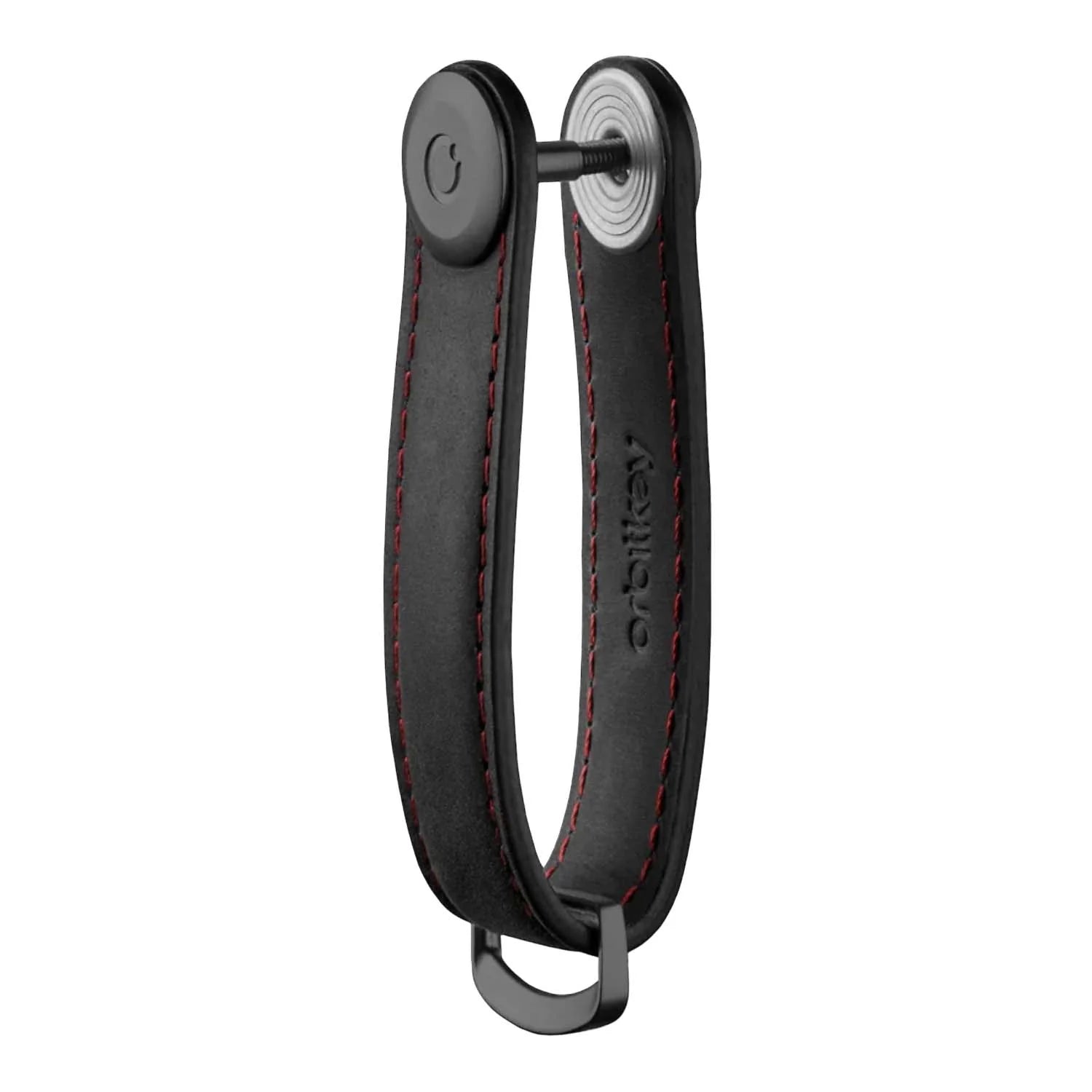 Lyklakippa svört með rauðum saumi