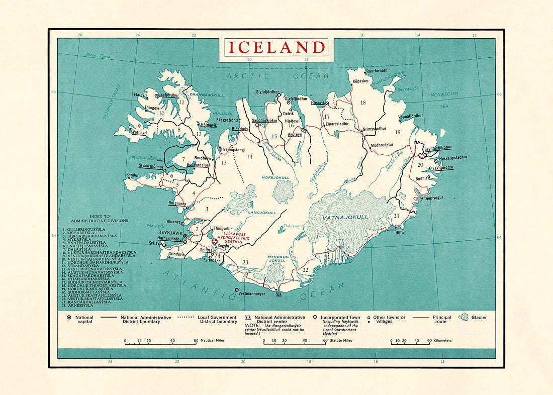 Íslandskort - tvær stærðir