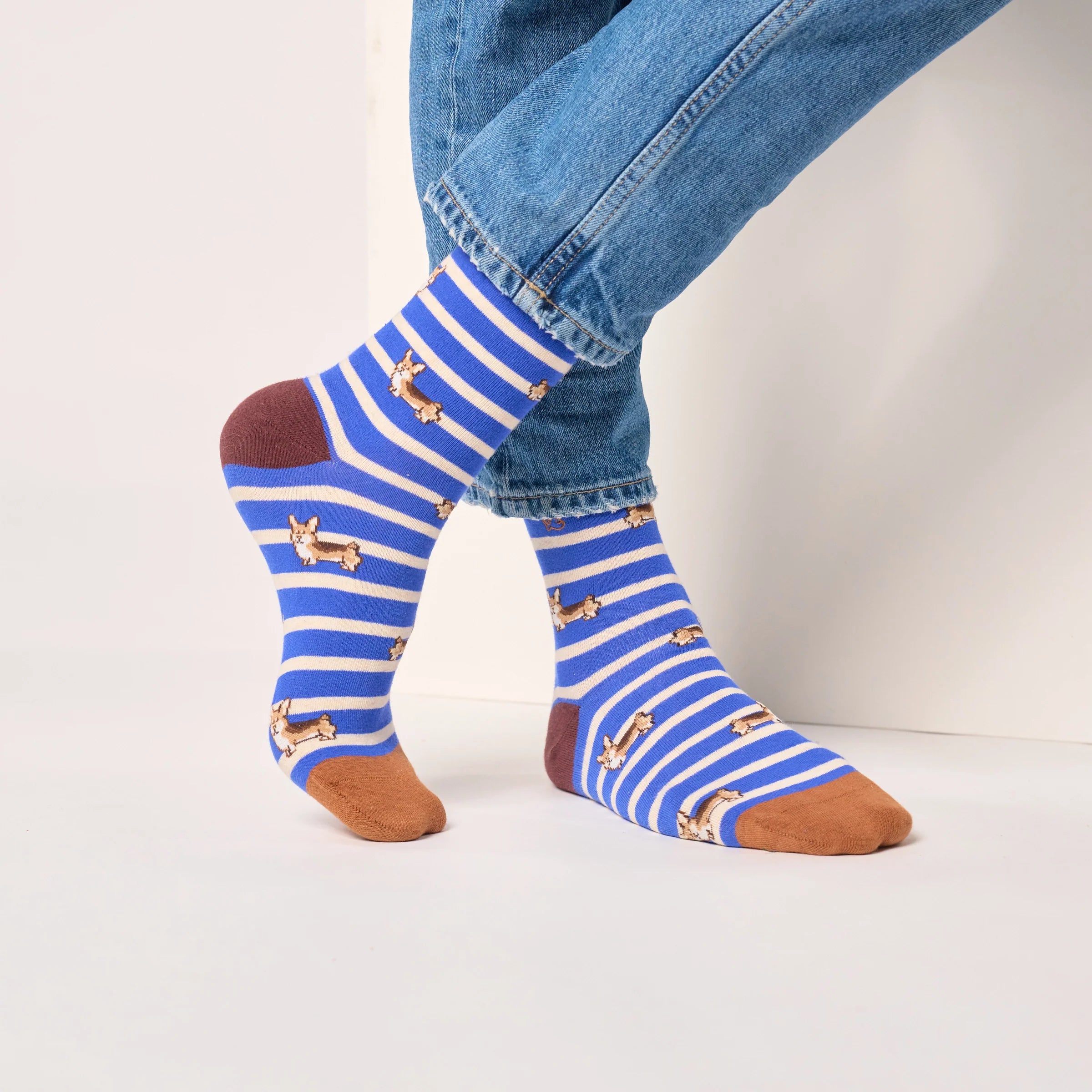 Mynstraðir sokkar - corgi