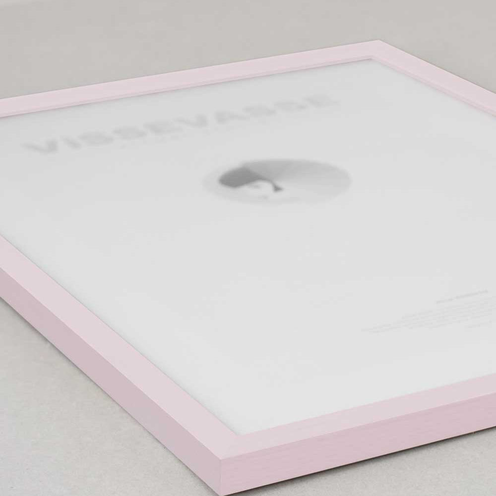 Myndarammi úr viði - bleikur