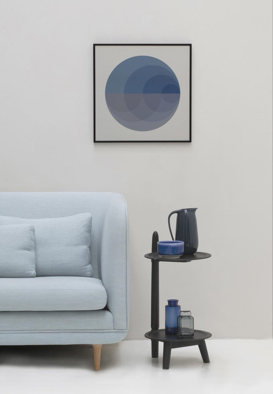 Gradient blue veggspjald
