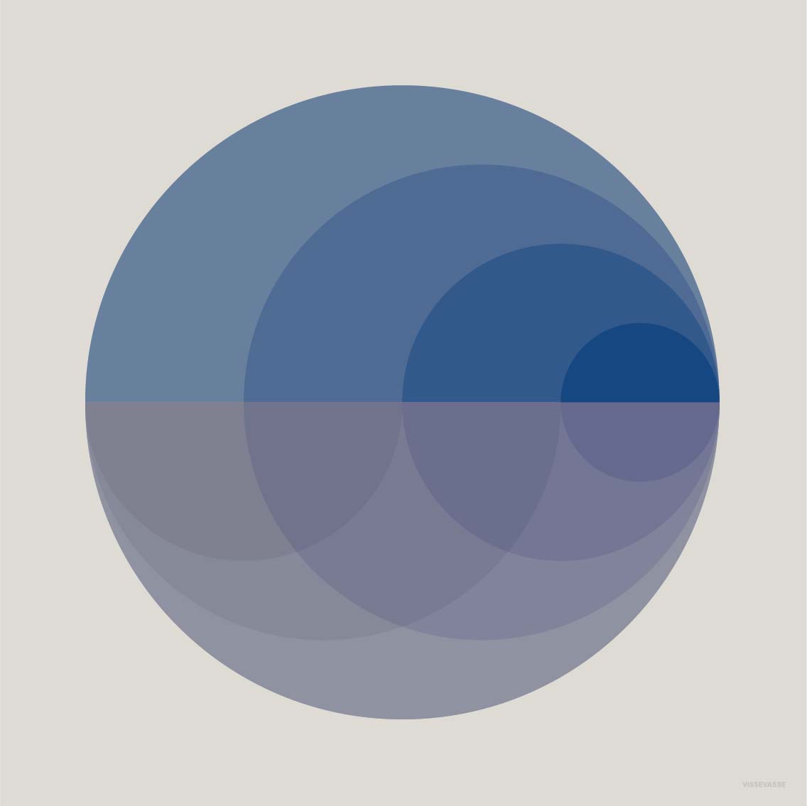 Gradient blue veggspjald