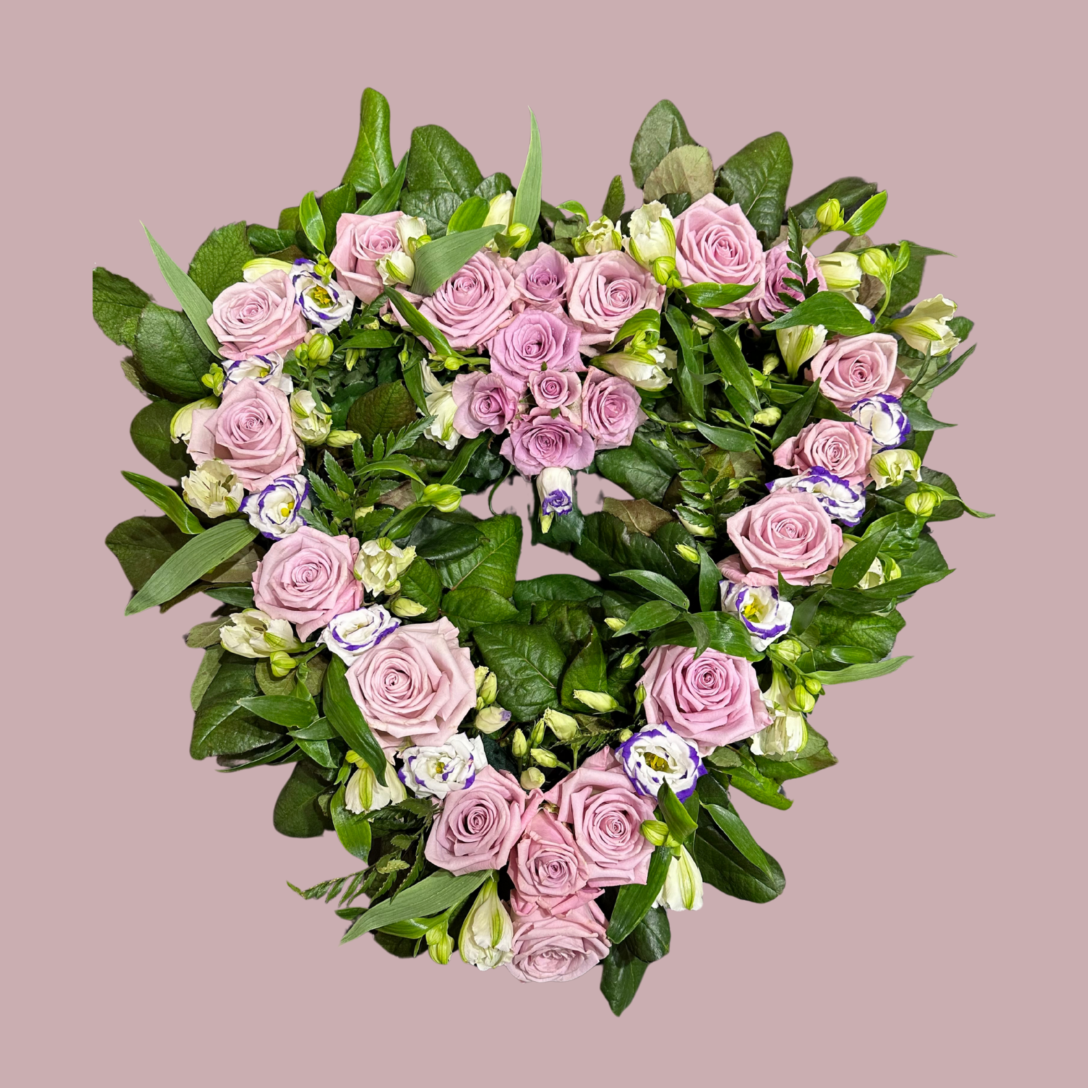 Hjarta - bleikt og grænt