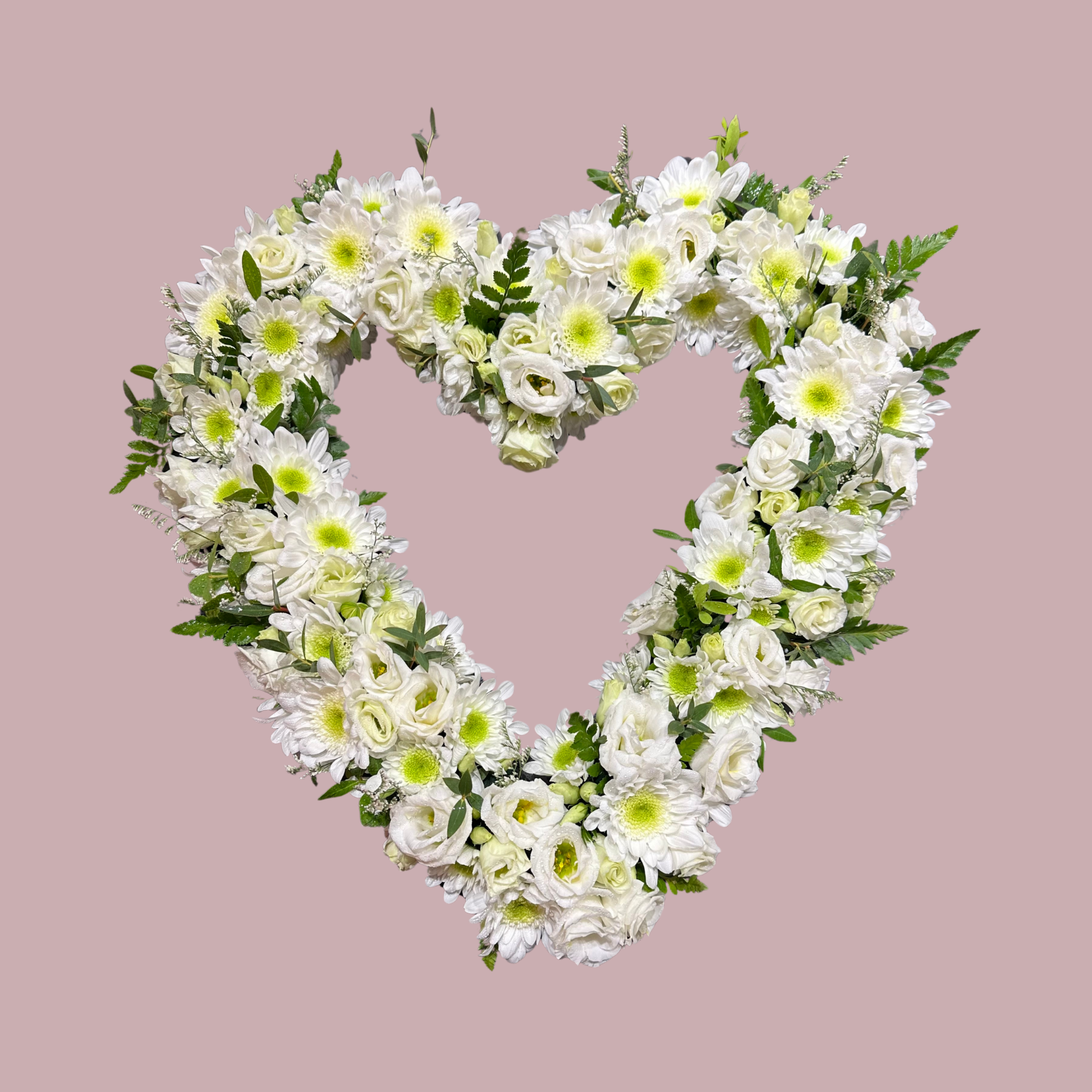 Hjarta - hvítt og grænt