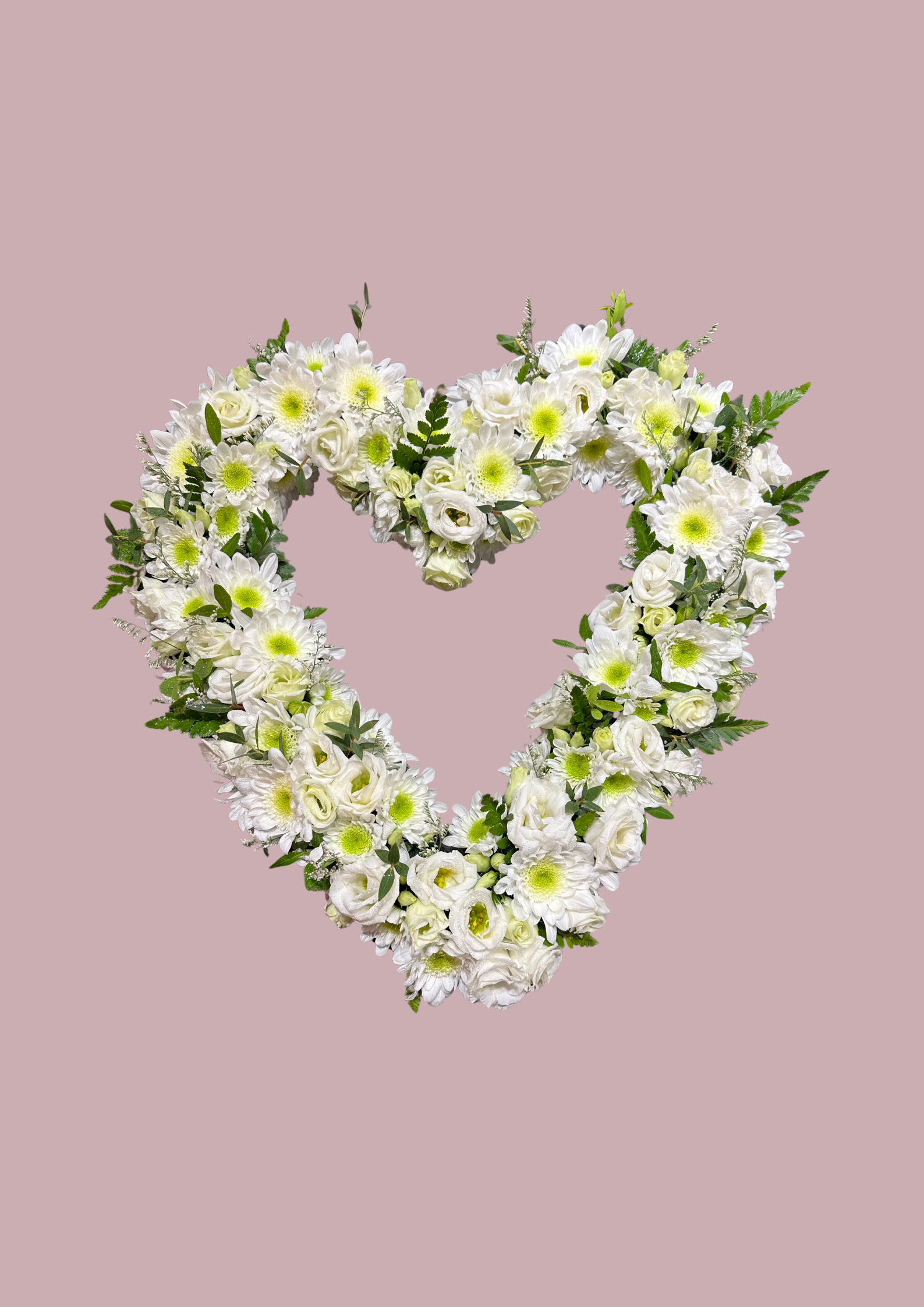 Hjarta - hvítt og grænt