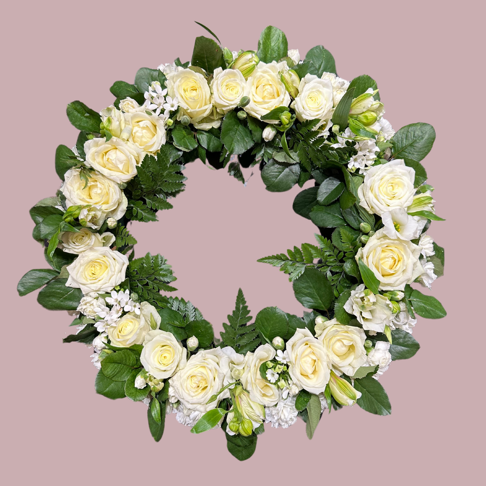 Krans - hvítur og grænn