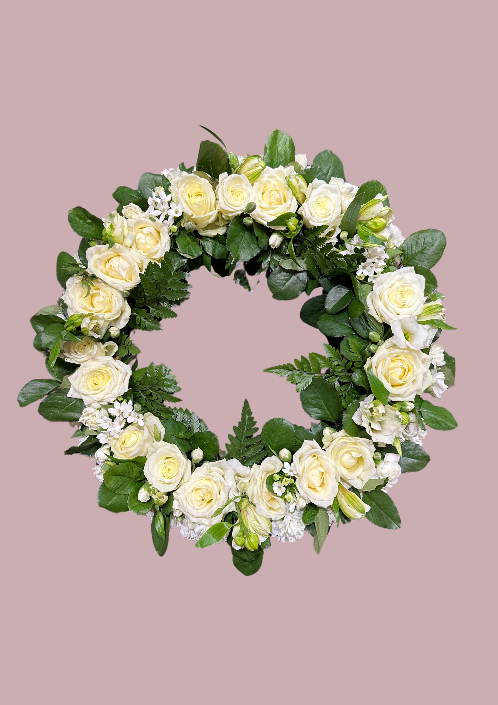 Krans - hvítur og grænn