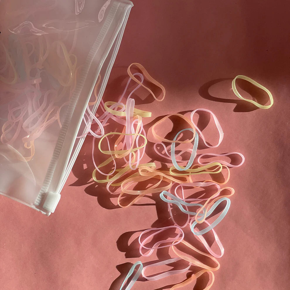 Silíkonteygjur - marglitar 200 stk