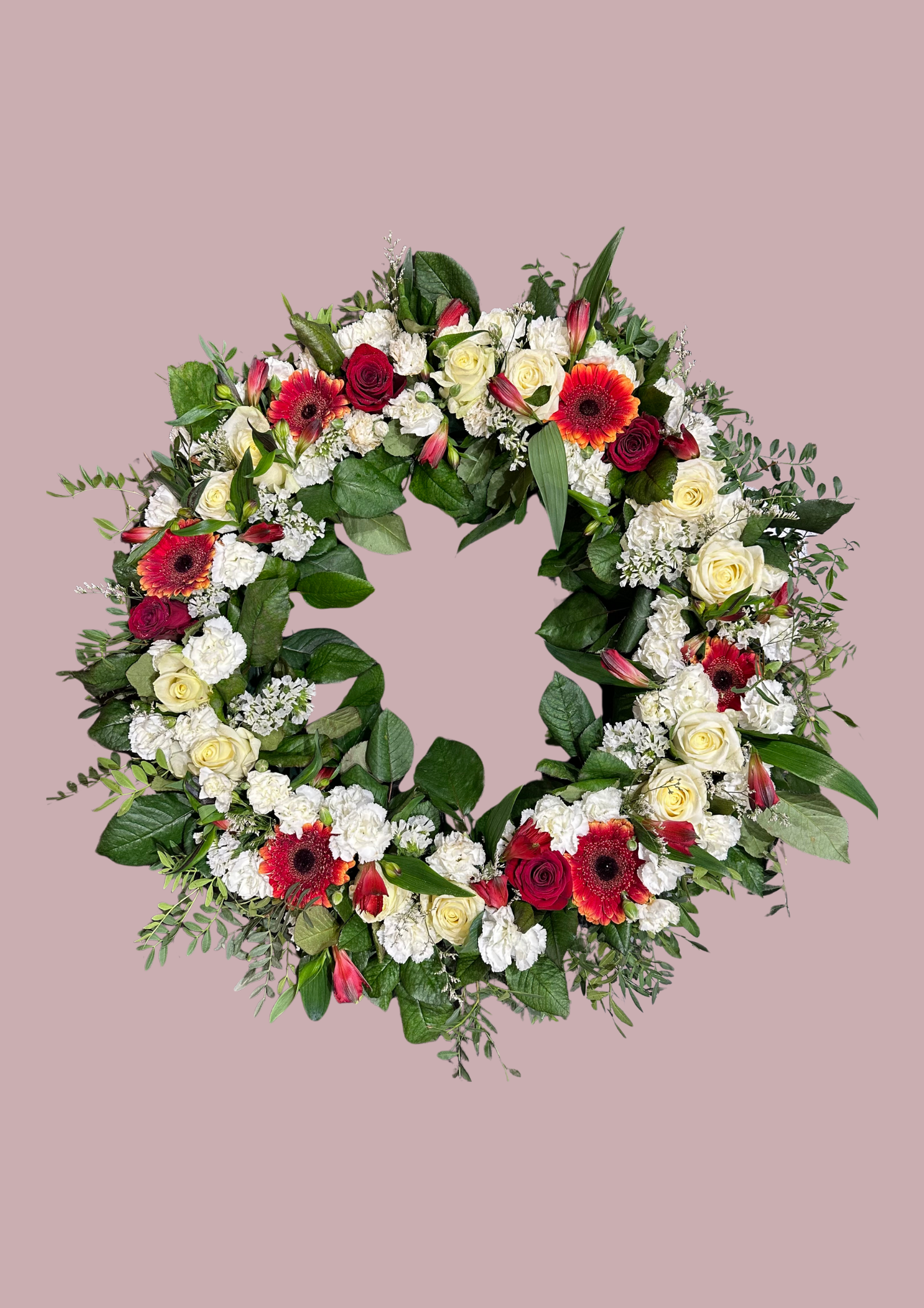 Krans - rauður og hvítur