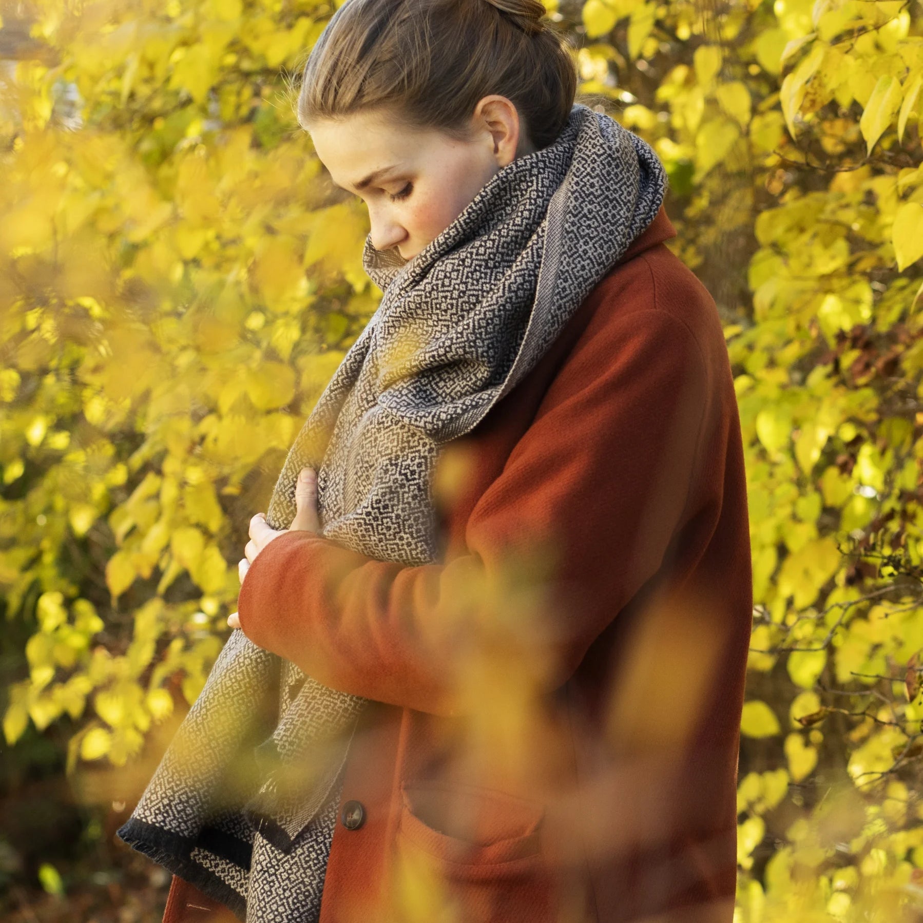 KOLI merínó trefill - drappaður og hvítur