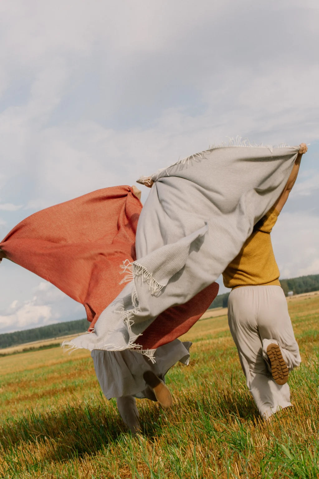 LEPO merínó ullarteppi - grár