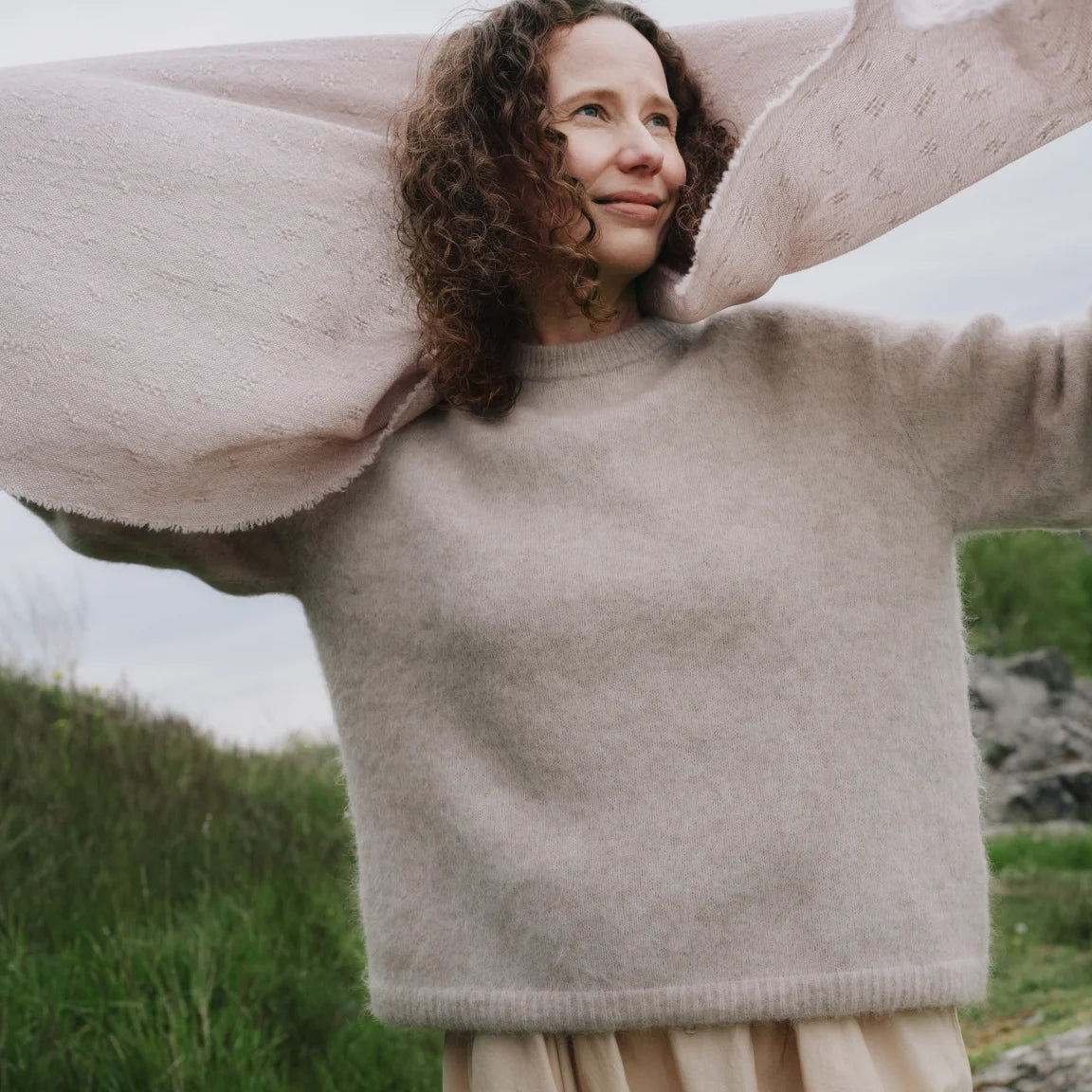 TUULA merínó trefill - drappaður og ljósgrár