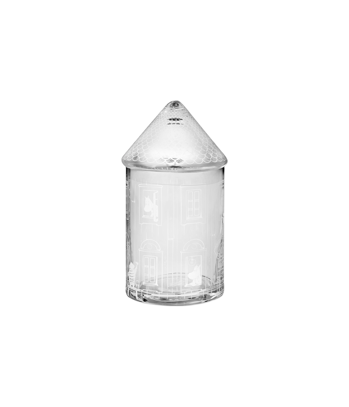 Múmínhúsið glerkrukka - 18,5 cm