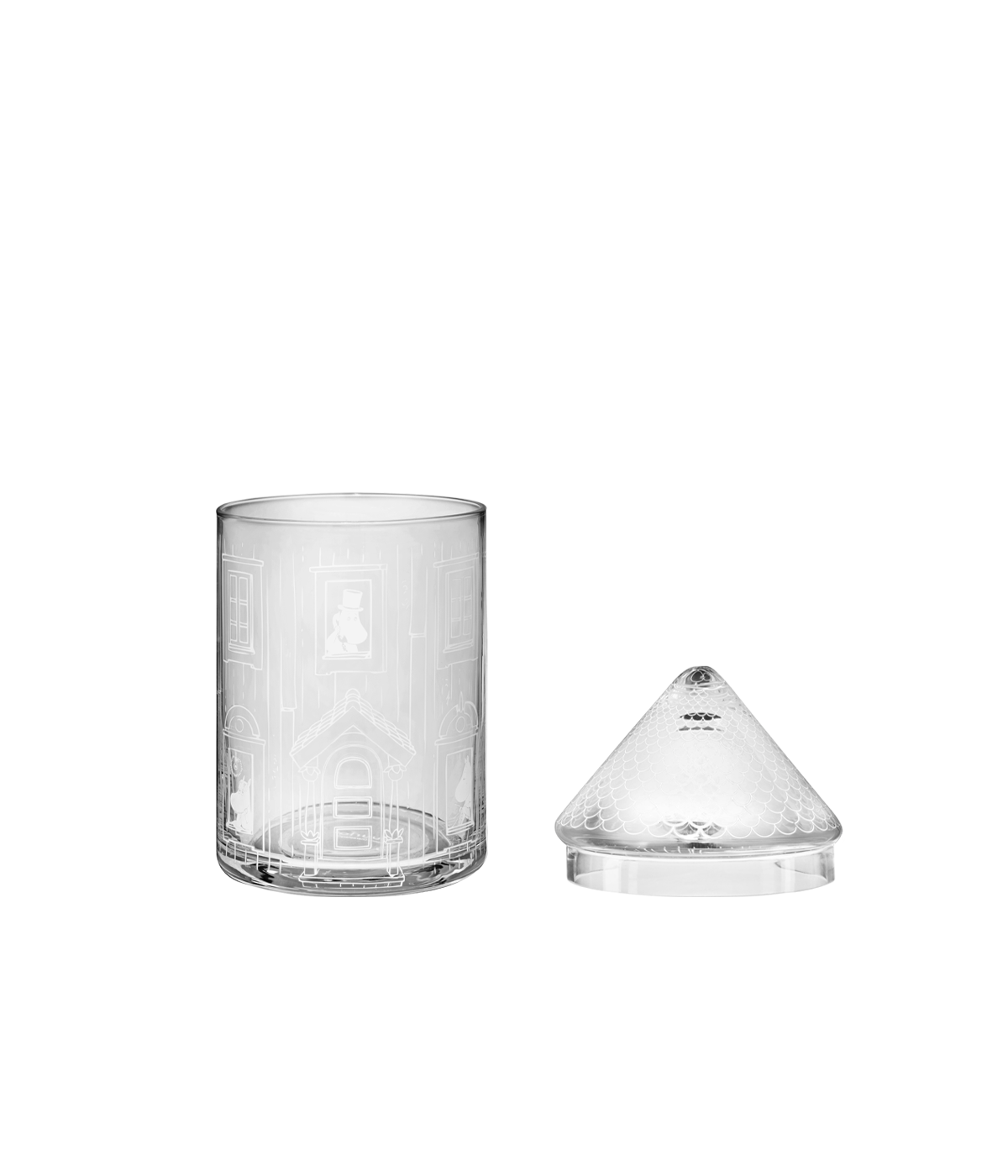 Múmínhúsið glerkrukka - 18,5 cm