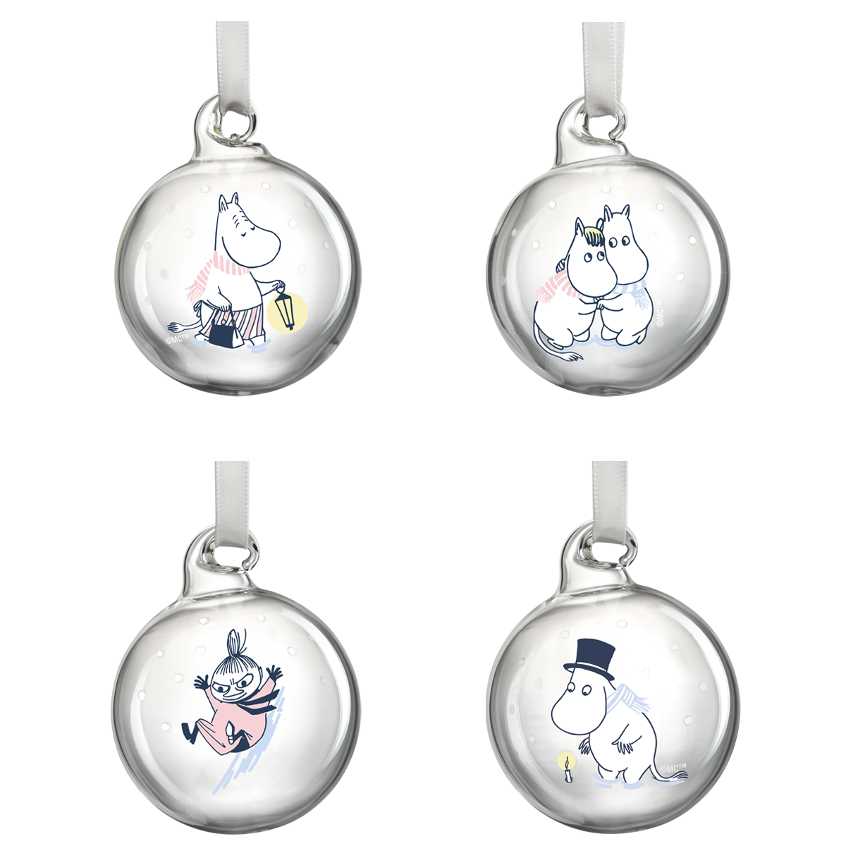 Moomin jólakúlur 4/pk