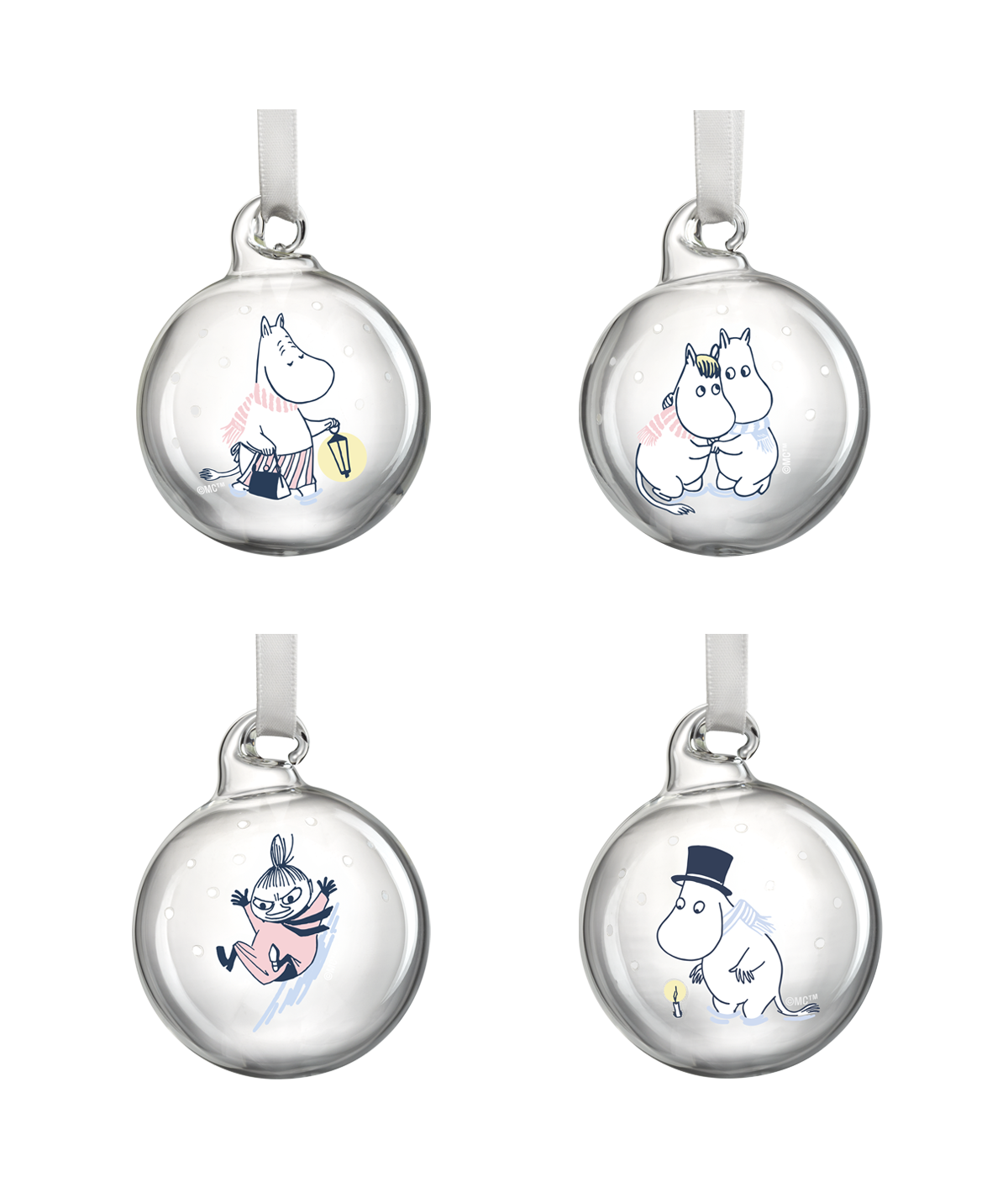 Moomin jólakúlur 4/pk