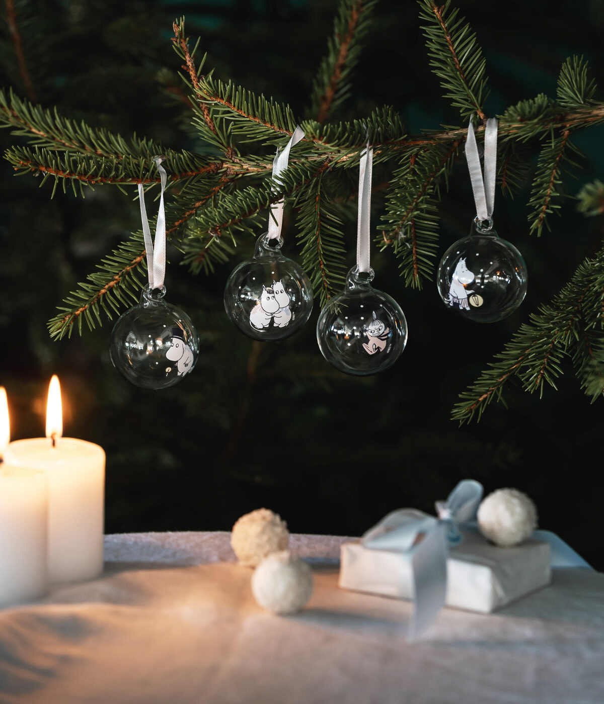 Moomin jólakúlur 4/pk