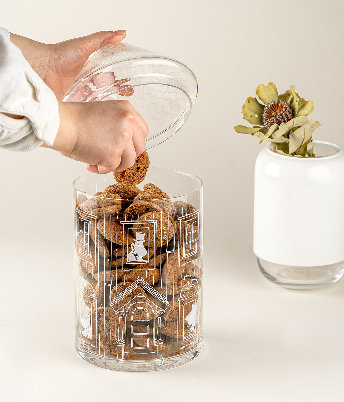 Múmínhúsið glerkrukka - 30,5 cm