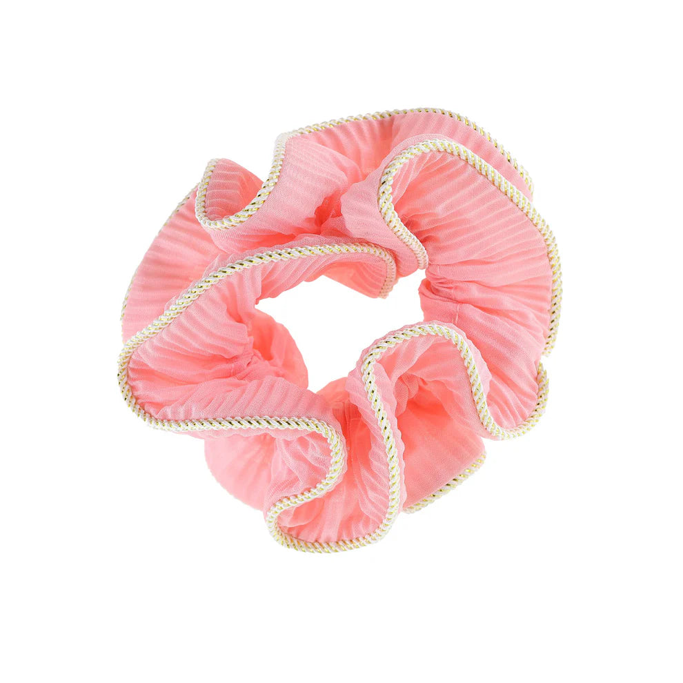 Lilje scrunchie - bleik