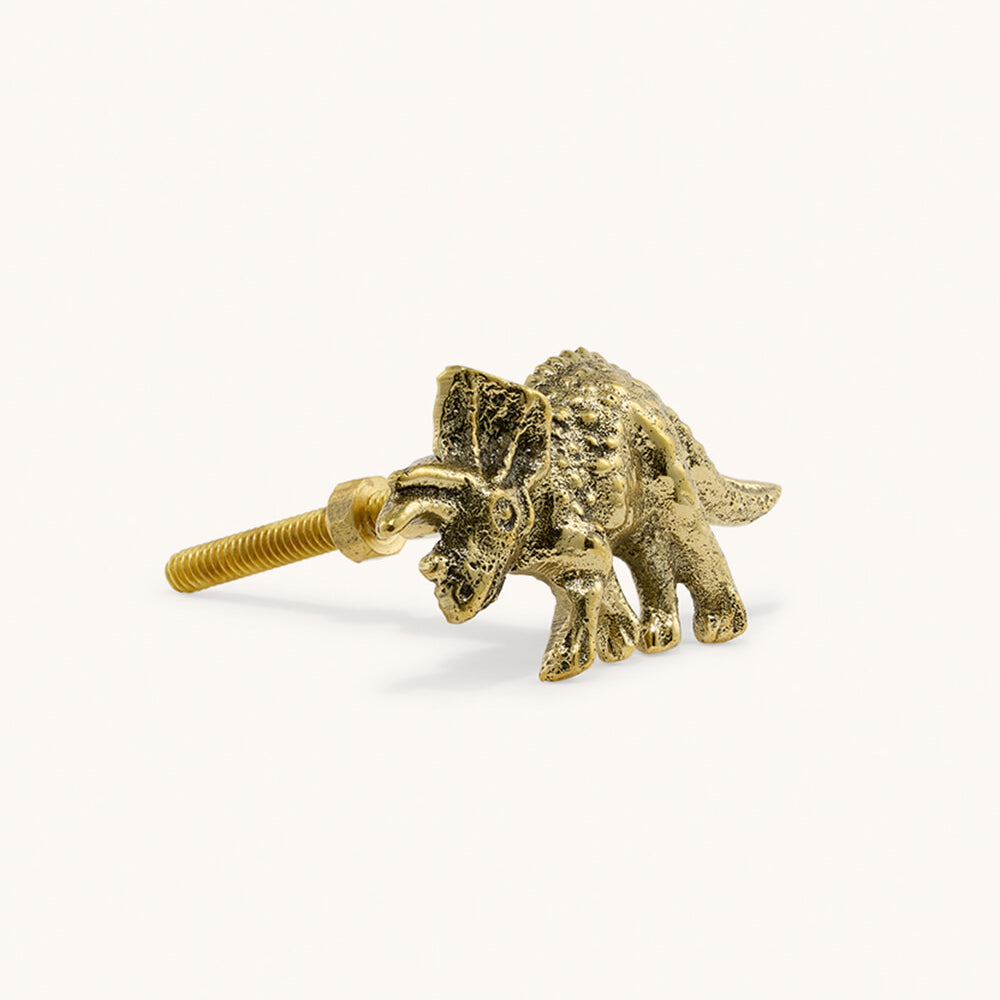 Triceratops hnúður úr messing frá Doing Goods