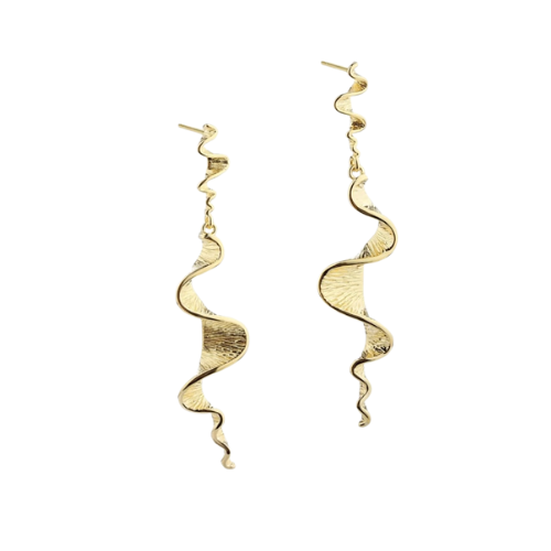 New rhumba eyrnalokkar síðir - gullhúðaðir