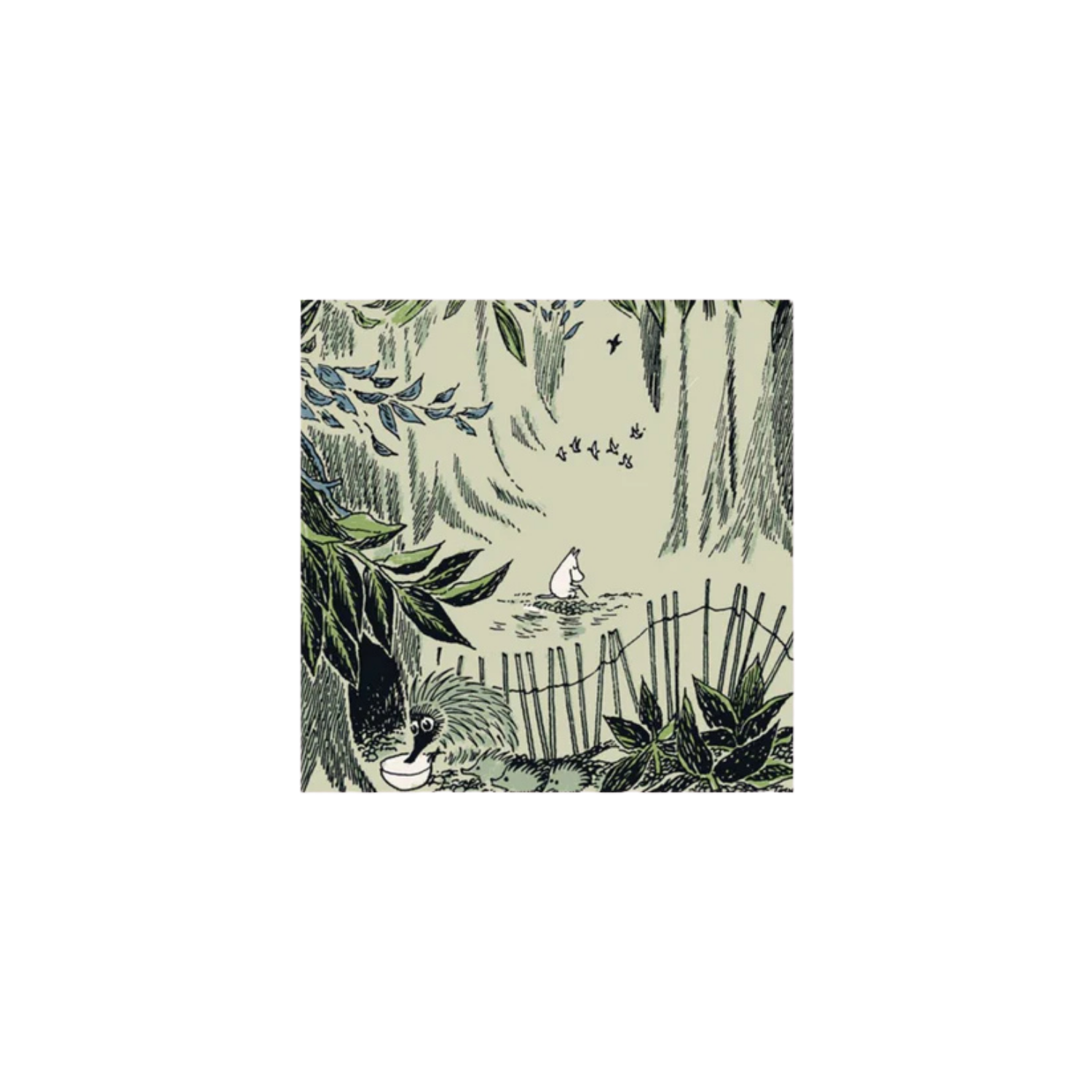Moomin Kaipaus ljósgræn - 33x33 cm