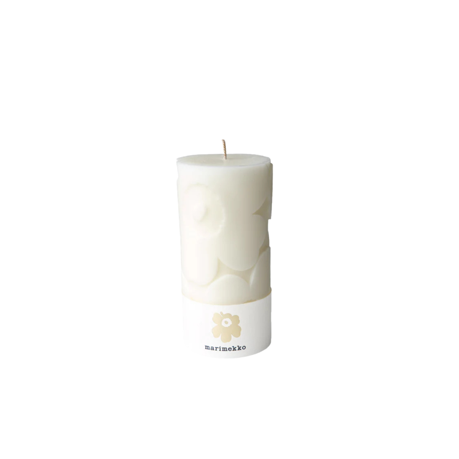 Unikko kerti hvítt - 14 cm