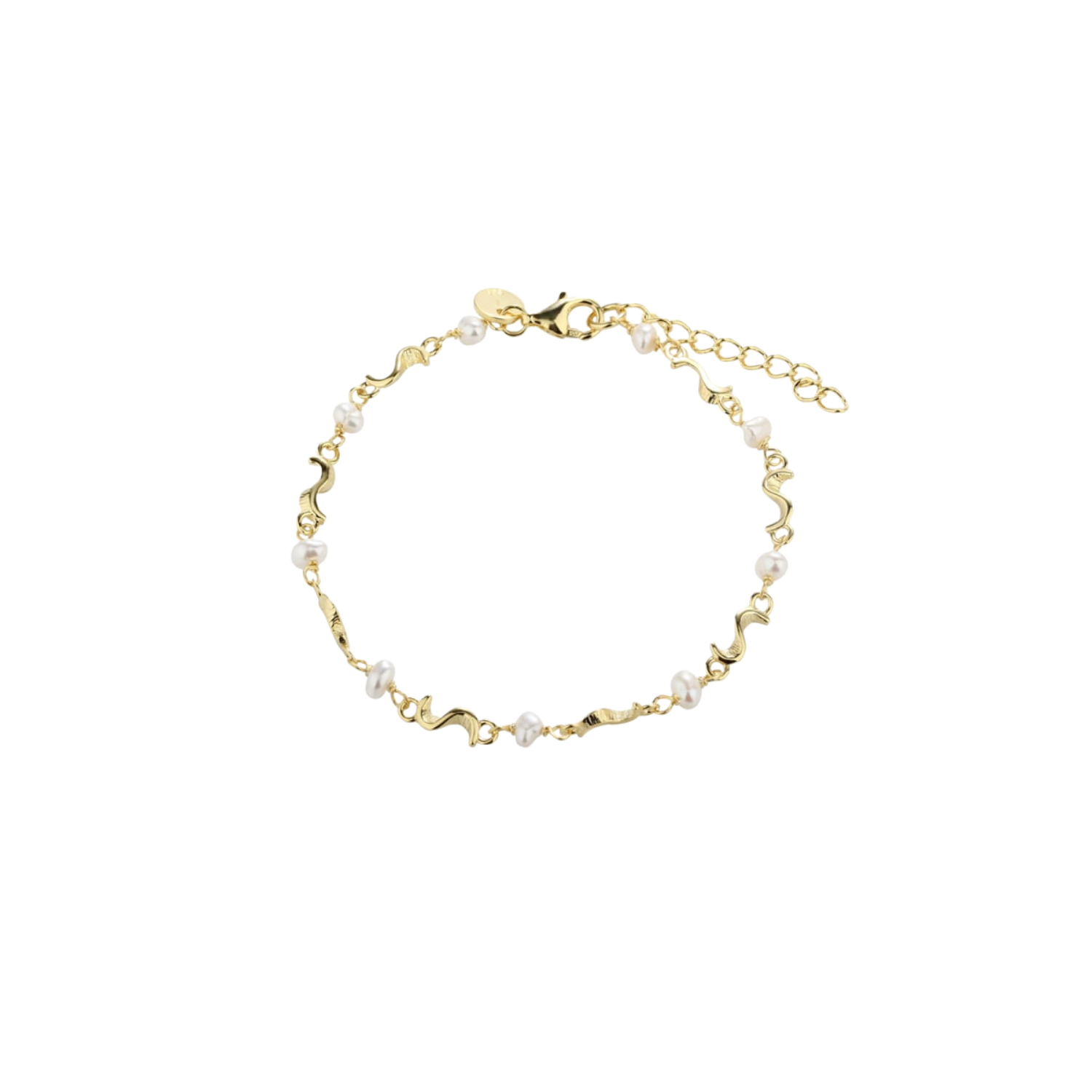 Rhumba pearl armband - gullhúðað