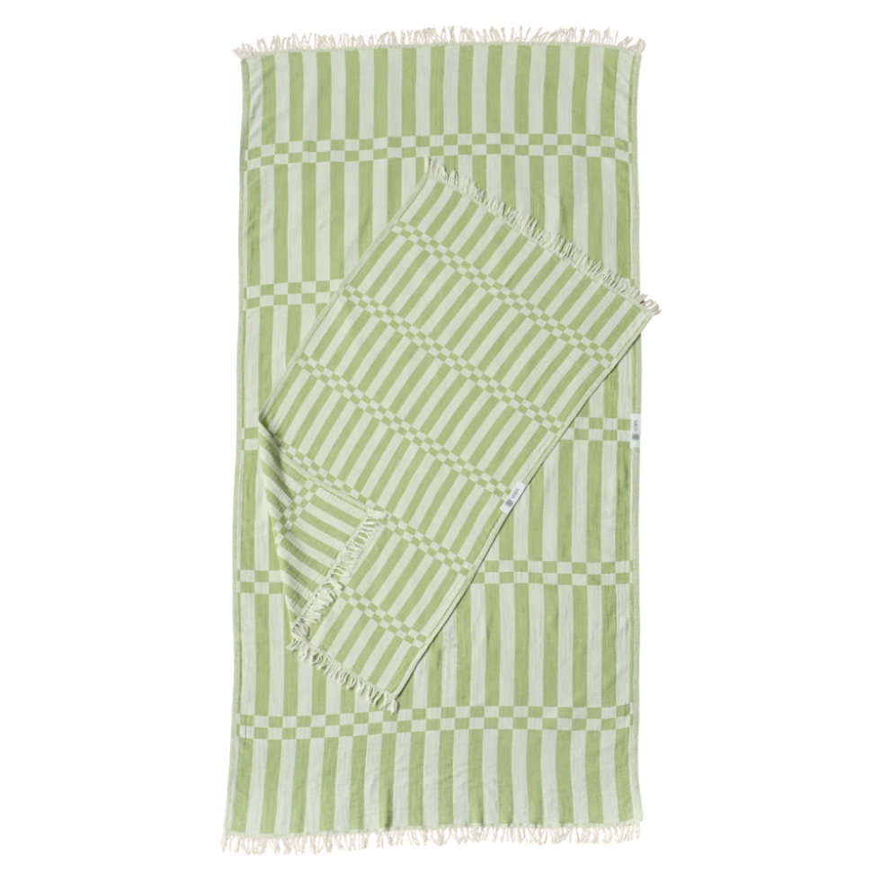 Handklæði Brautin - grænt - 60x100 cm